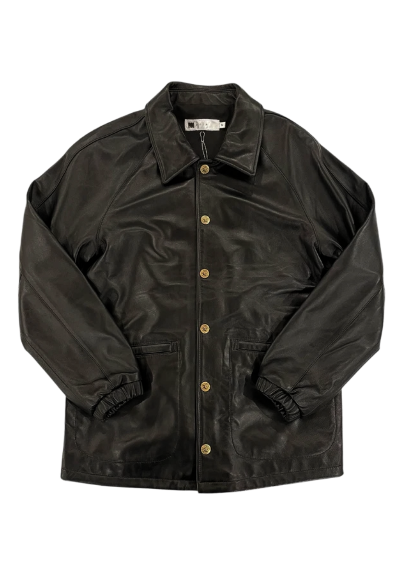 MYIN / SHEEPSKIN LEATHER COACH JACKET【HEAD QUARTERS】
