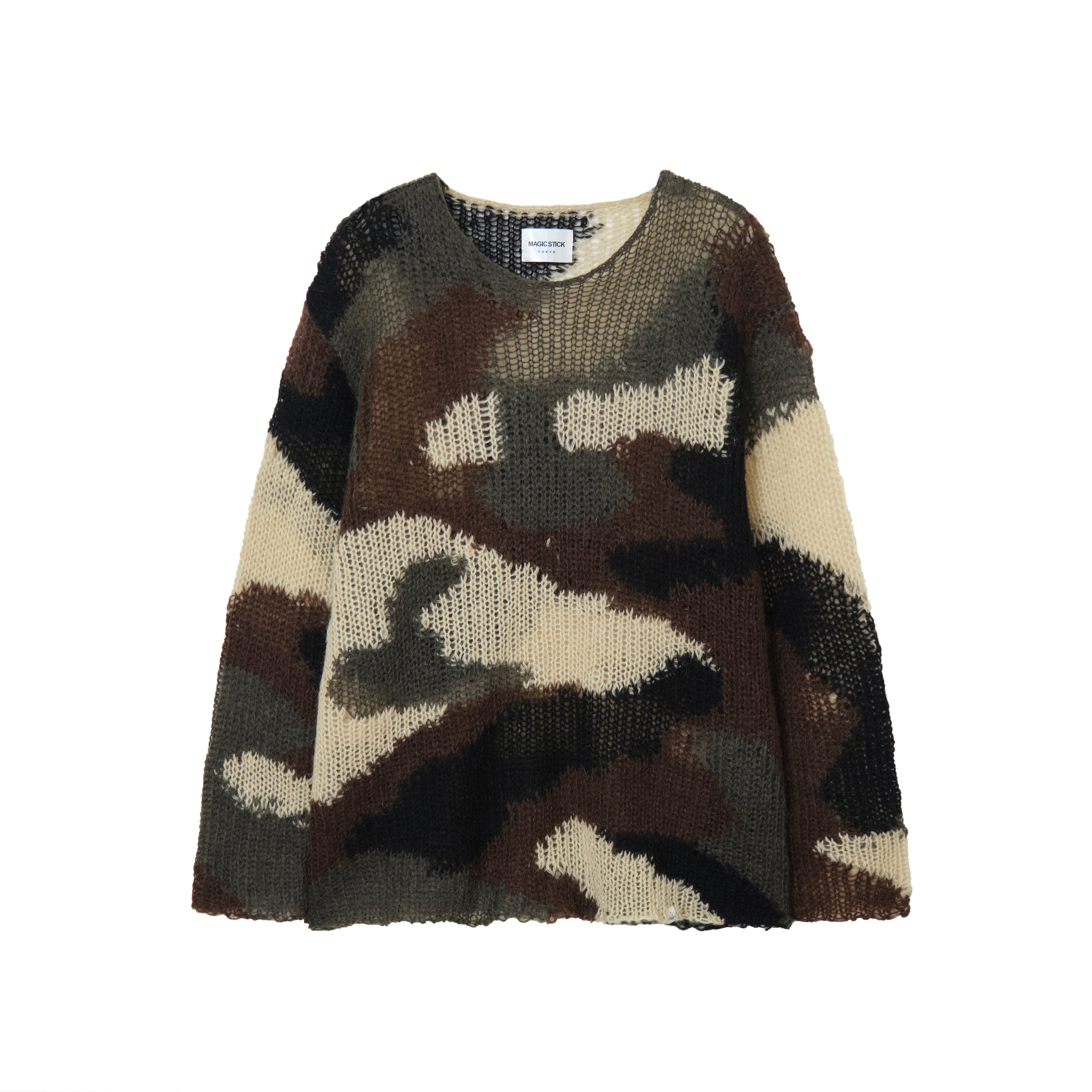LEINWANDE◇Nature Camo Top/ニット・セーター(厚手)/FREE/アルパカ