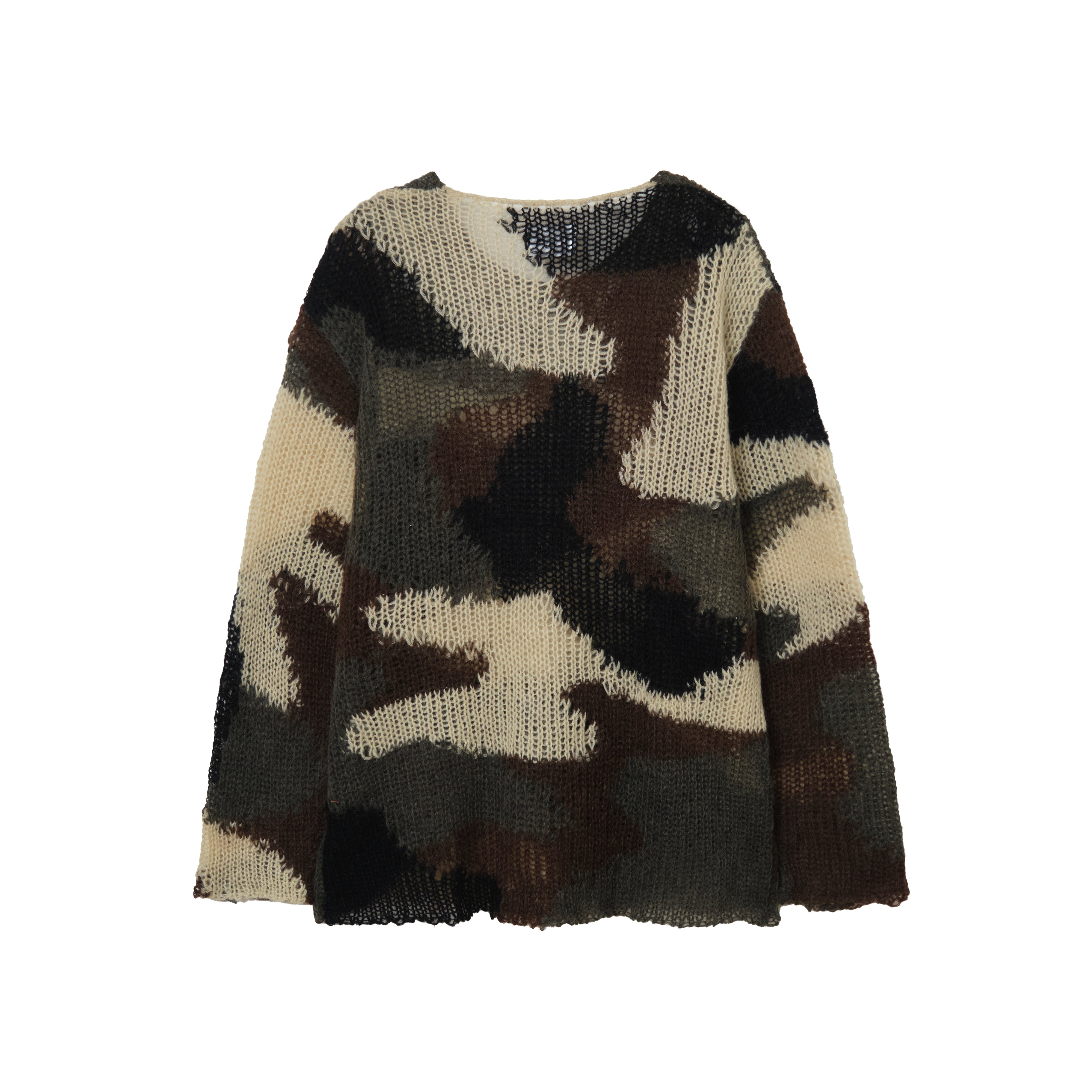 MAGIC STICK / Mohair Camo Crew knit