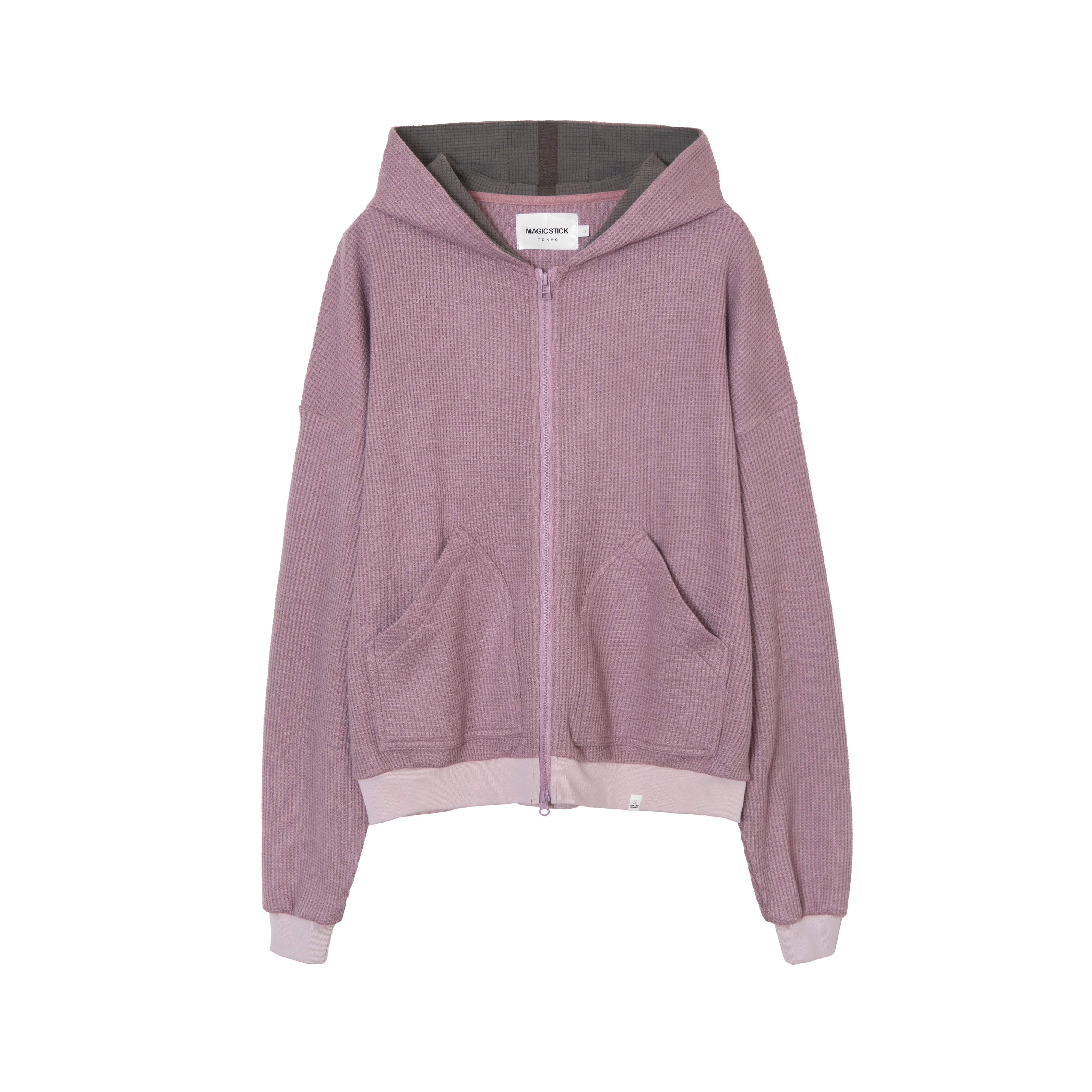 MAGIC STICK / WAFFLE ZIP-UP HOODIE