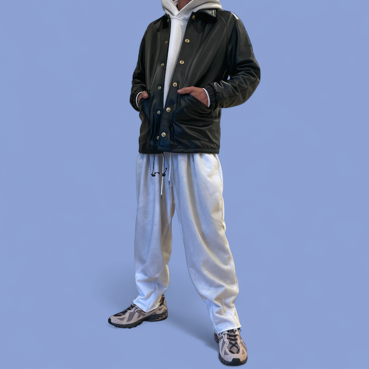 MYIN / SHEEPSKIN LEATHER COACH JACKET【HEAD QUARTERS】