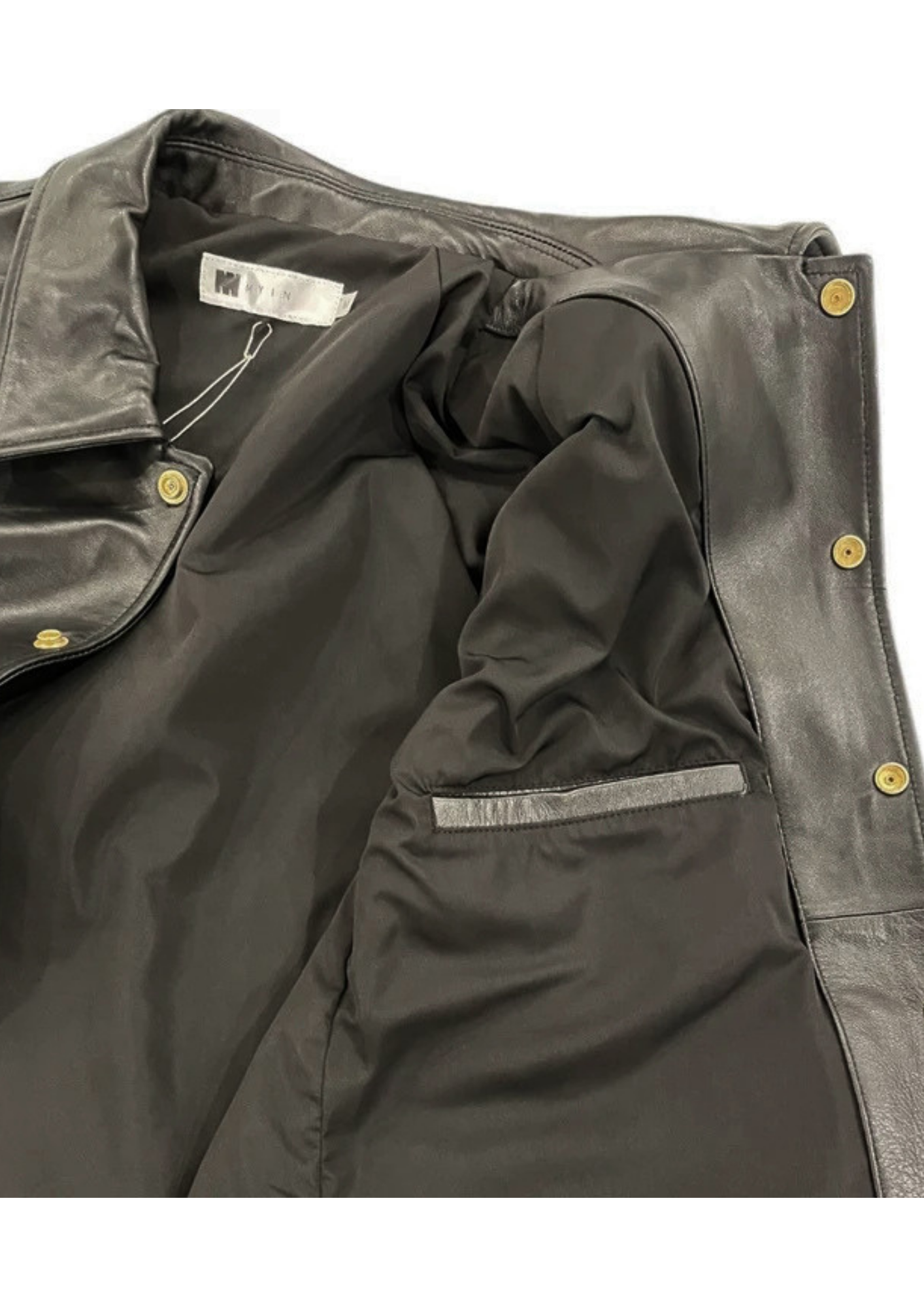 MYIN / SHEEPSKIN LEATHER COACH JACKET【HEAD QUARTERS】
