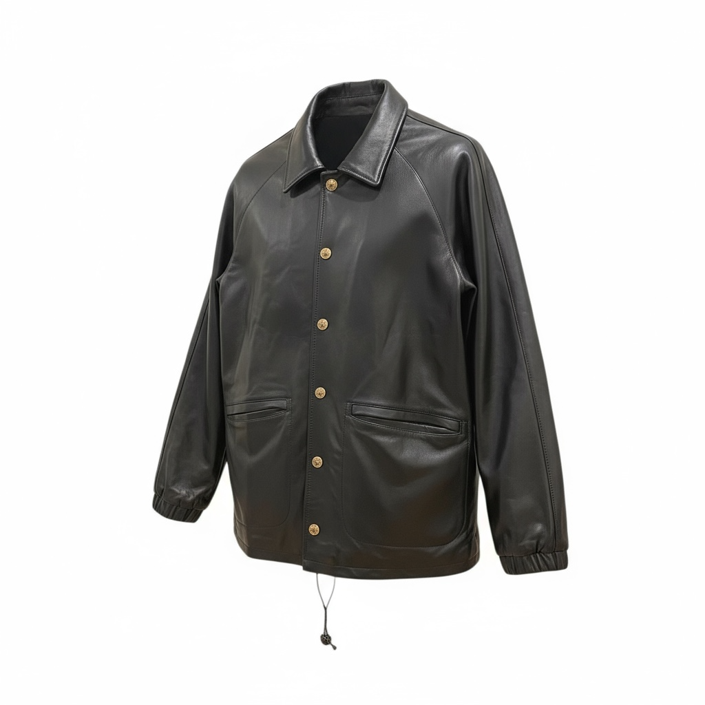 MYIN / SHEEPSKIN LEATHER COACH JACKET【予約商品】