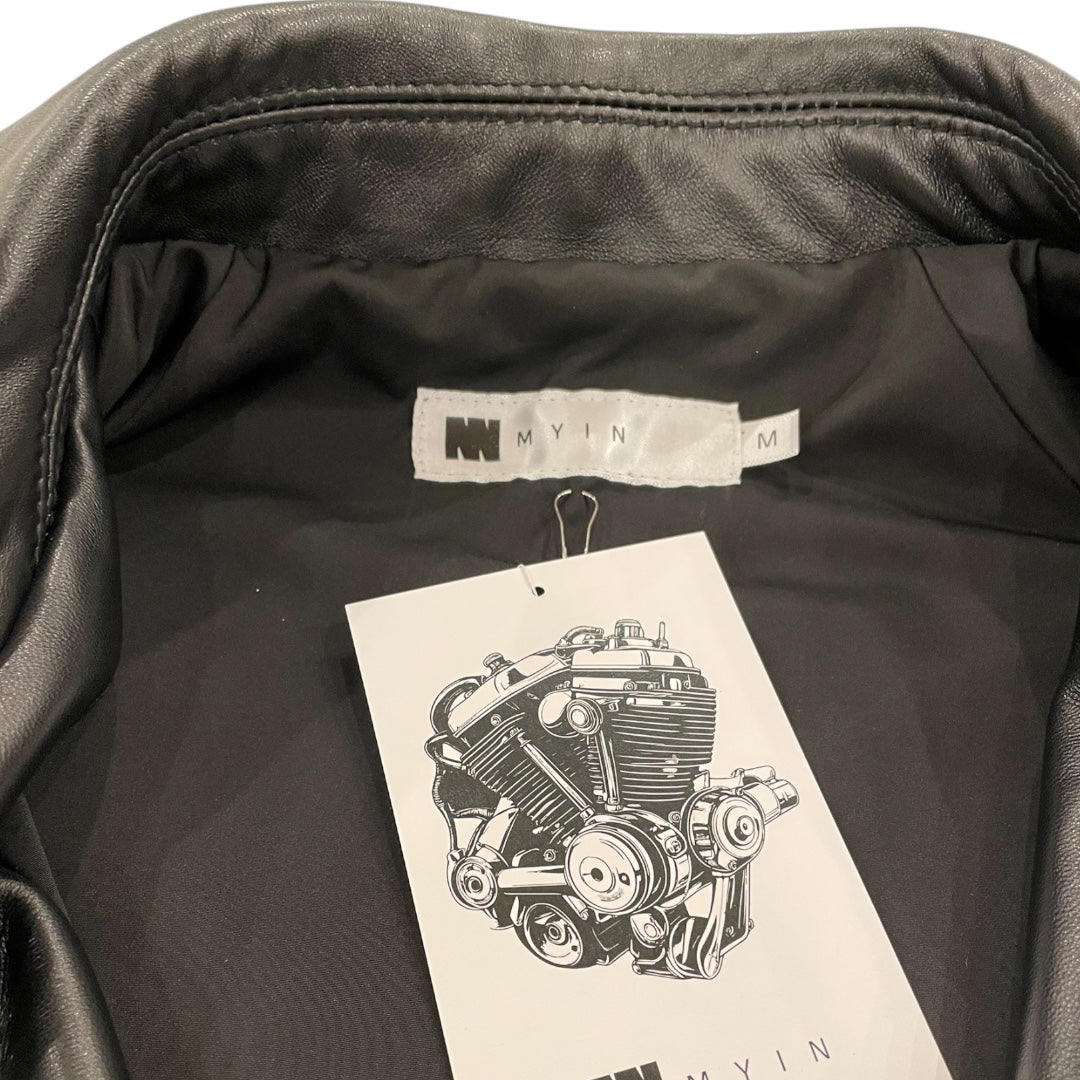 MYIN / SHEEPSKIN LEATHER COACH JACKET【HEAD QUARTERS】