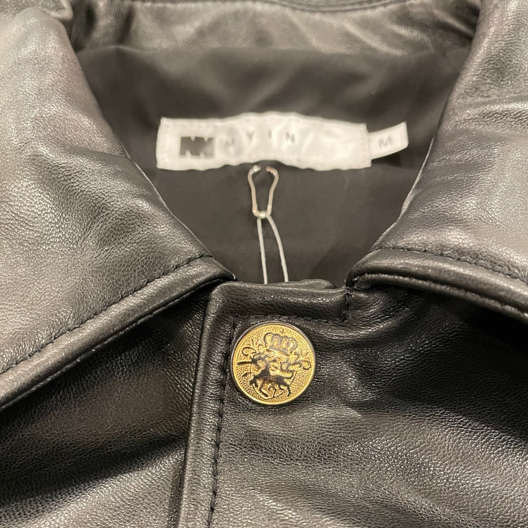 MYIN / SHEEPSKIN LEATHER COACH JACKET【HEAD QUARTERS】