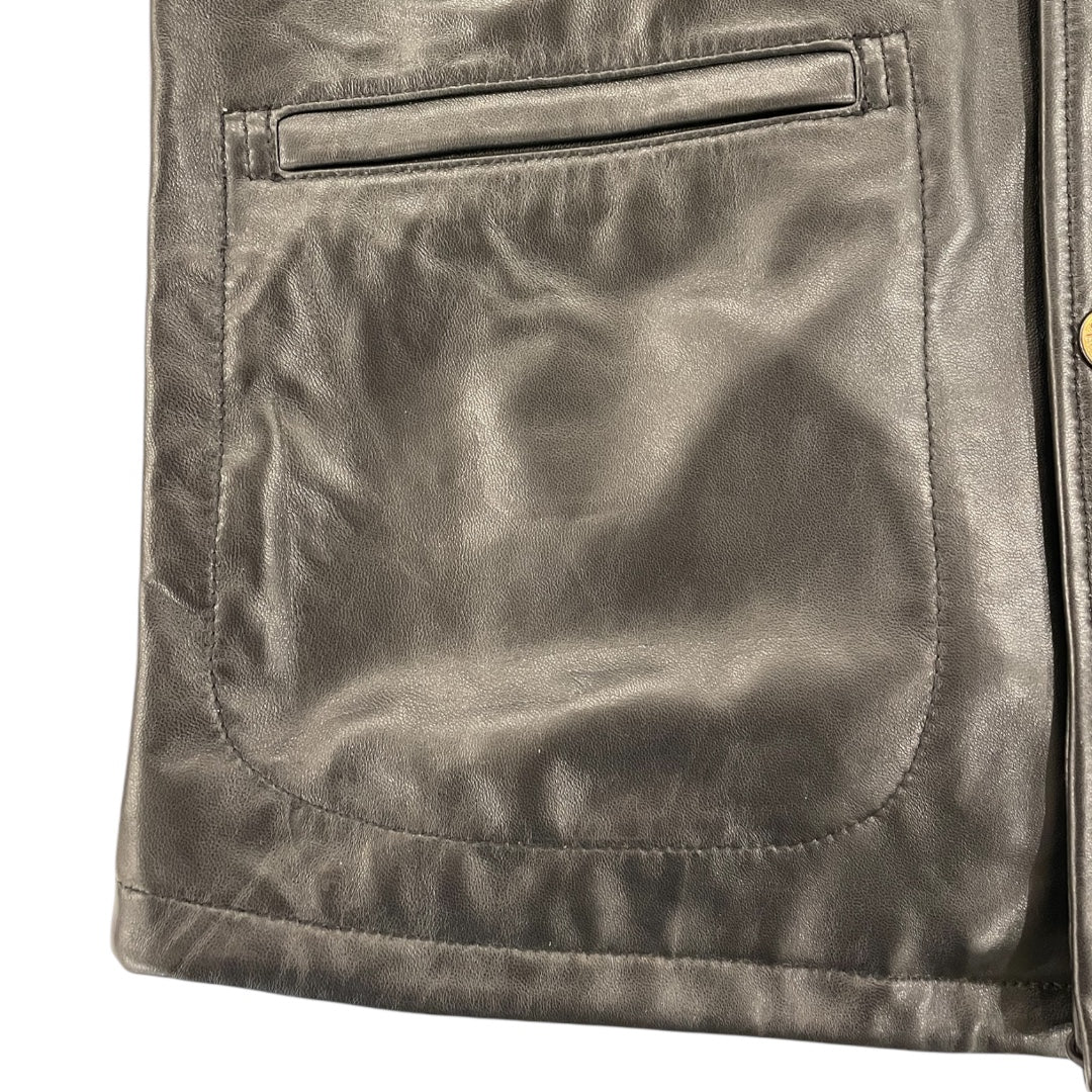 MYIN / SHEEPSKIN LEATHER COACH JACKET【HEAD QUARTERS】