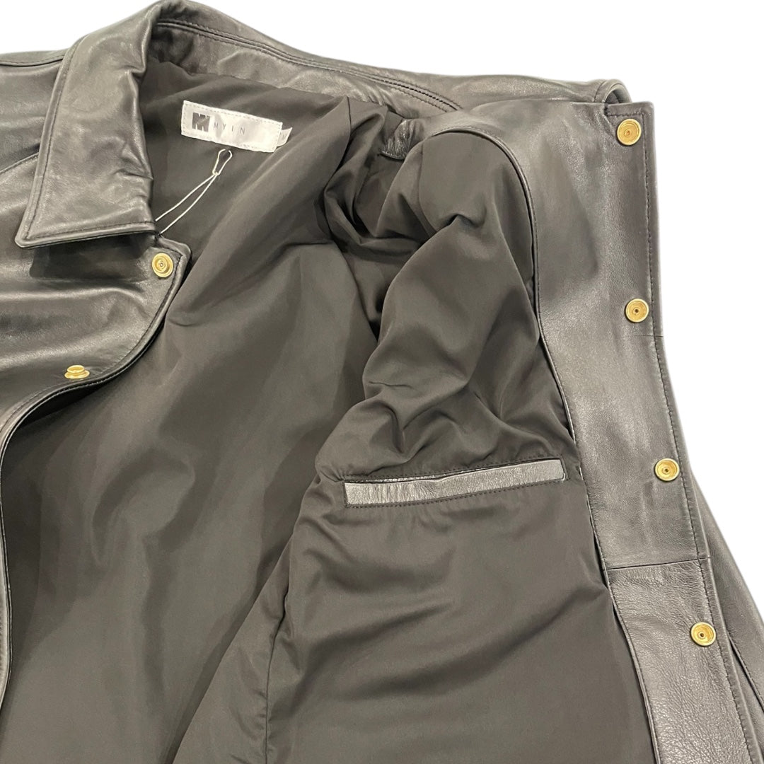 MYIN / SHEEPSKIN LEATHER COACH JACKET【HEAD QUARTERS】
